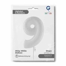 Palloncino in Foil 40" Numero 9 Bianco "White" Numeri 40" Bianco "White"