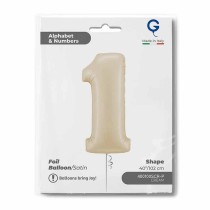 Palloncino in Foil 40" Numero 1 Crema Satinato "Satin Cream" Numeri 40" Crema "Satin Cream"