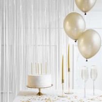 Frange Decorative in Foil Bianco Perlato H.2mt Frange
