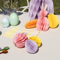 Decorazione di Carta a Nido d'Ape di Uovo di Pasqua "Easter Eggs" 4pz Addobbi e Accessori Pasqua