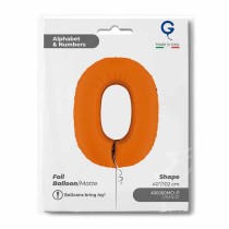 Palloncino in Foil 40" Numero 0 Arancione "Matte Orange" Numeri 40" Arancione "Matte Orange"