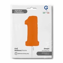 Palloncino in Foil 40" Numero 1 Arancione "Matte Orange" Numeri 40" Arancione "Matte Orange"