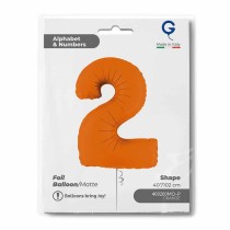 Palloncino in Foil 40" Numero 2 Arancione "Matte Orange" Numeri 40" Arancione "Matte Orange"