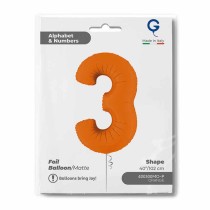 Palloncino in Foil 40" Numero 3 Arancione "Matte Orange" Numeri 40" Arancione "Matte Orange"