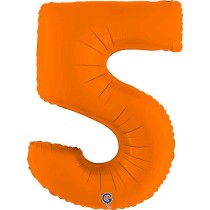 Palloncino in Foil 40" Numero 5 Arancione "Matte Orange" Numeri 40" Arancione "Matte Orange"