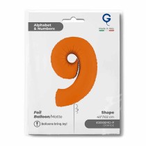 Palloncino in Foil 40" Numero 9 Arancione "Matte Orange" Numeri 40" Arancione "Matte Orange"