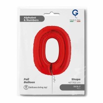 Palloncino in Foil 40" Numero 0 Rosso "Red" Numeri 40" Rosso "Red"