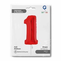 Palloncino in Foil 40" Numero 1 Rosso "Red" Numeri 40" Rosso "Red"