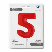 Palloncino in Foil 40" Numero 5 Rosso "Red" Numeri 40" Rosso "Red"