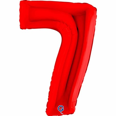 Palloncino in Foil 40" Numero 7 Rosso "Red" Numeri 40" Rosso "Red"