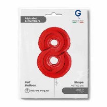 Palloncino in Foil 40" Numero 8 Rosso "Red" Numeri 40" Rosso "Red"