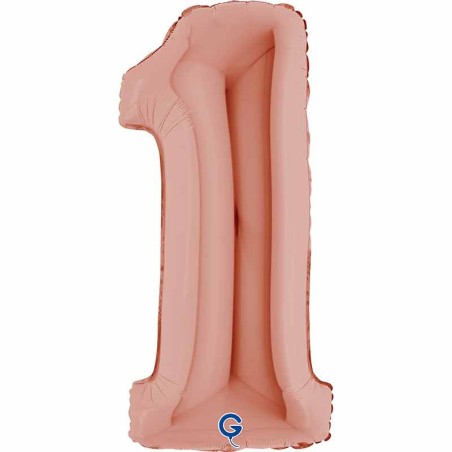 Palloncino in Foil 40" Numero 1 Rose Gold Numeri 40" Rose Gold