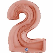 Palloncino in Foil 40" Numero 2 Rose Gold Numeri 40" Rose Gold