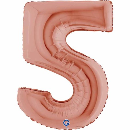 Palloncino in Foil 40" Numero 5 Rose Gold Numeri 40" Rose Gold
