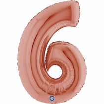 Palloncino in Foil 40" Numero 6 Rose Gold Numeri 40" Rose Gold