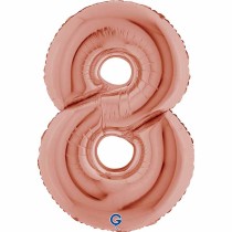 Palloncino in Foil 40" Numero 8 Rose Gold Numeri 40" Rose Gold