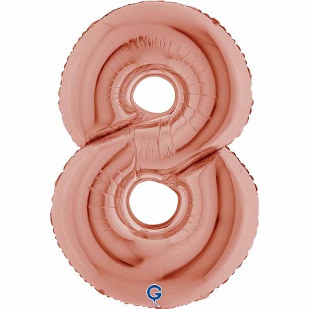 Palloncino in Foil 40" Numero 8 Rose Gold Numeri 40" Rose Gold