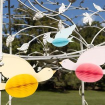 Decorazione di Carta a Nido d'Ape Rondine di Pasqua assortite 2pz Addobbi e Accessori Pasqua