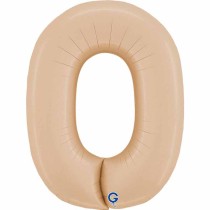Palloncino in Foil 40" Numero 0 Cipria Satinato "Satin Nude" Numeri 40" Cipria "Satin Nude"
