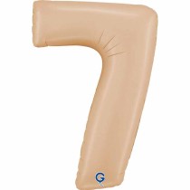 Palloncino in Foil 40" Numero 7 Cipria Satinato "Satin Nude" Numeri 40" Cipria "Satin Nude"