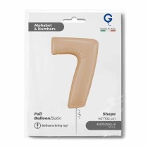 Palloncino in Foil 40" Numero 7 Cipria Satinato "Satin Nude" Numeri 40" Cipria "Satin Nude"