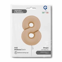 Palloncino in Foil 40" Numero 8 Cipria Satinato "Satin Nude" Numeri 40" Cipria "Satin Nude"
