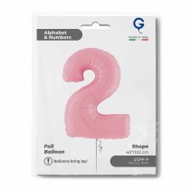 Palloncino in Foil 40" Numero 2 Rosa "Pink" Numeri 40" Rosa "Pastel Pink"