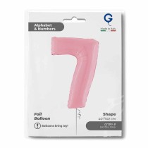 Palloncino in Foil 40" Numero 7 Rosa "Pink" Numeri 40" Rosa "Pastel Pink"