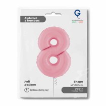 Palloncino in Foil 40" Numero 8 Rosa "Pink" Numeri 40" Rosa "Pastel Pink"