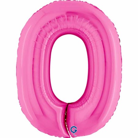 Palloncino in Foil 40" Numero 0 Fucsia "Hot Pink" Numeri 40" Fucsia "Hot Pink"