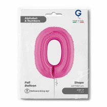 Palloncino in Foil 40" Numero 0 Fucsia "Hot Pink" Numeri 40" Fucsia "Hot Pink"
