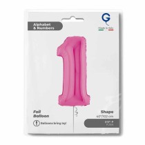 Palloncino in Foil 40" Numero 1 Fucsia "Hot Pink" Numeri 40" Fucsia "Hot Pink"