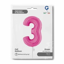 Palloncino in Foil 40" Numero 3 Fucsia "Hot Pink" Numeri 40" Fucsia "Hot Pink"