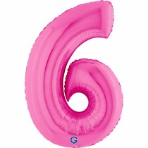 Palloncino in Foil 40" Numero 6 Fucsia "Hot Pink" Numeri 40" Fucsia "Hot Pink"