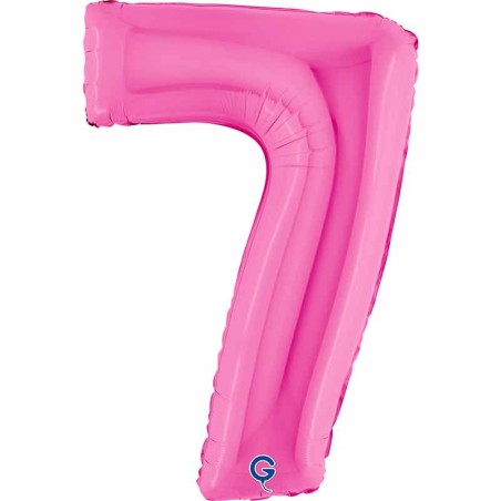 Palloncino in Foil 40" Numero 7 Fucsia "Hot Pink" Numeri 40" Fucsia "Hot Pink"