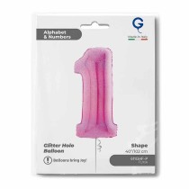 Palloncino in Foil 40" Numero 1 Fucsia Glitter Olografico Numeri 40" Fucsia Glitter Ologr."Fuxia"