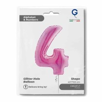 Palloncino in Foil 40" Numero 4 Fucsia Glitter Olografico Numeri 40" Fucsia Glitter Ologr."Fuxia"
