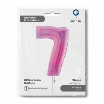 Palloncino in Foil 40" Numero 7 Fucsia Glitter Olografico Numeri 40" Fucsia Glitter Ologr."Fuxia"