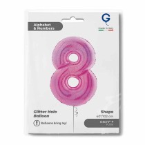 Palloncino in Foil 40" Numero 8 Fucsia Glitter Olografico Numeri 40" Fucsia Glitter Ologr."Fuxia"