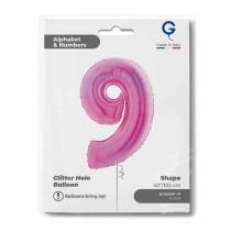 Palloncino in Foil 40" Numero 9 Fucsia Glitter Olografico Numeri 40" Fucsia Glitter Ologr."Fuxia"
