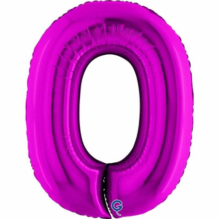 Palloncino in Foil 40" Numero 0 Viola "Purple" Numeri 40" Viola "Purple"