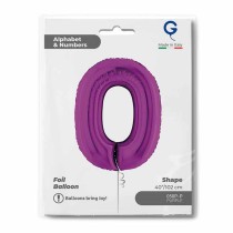 Palloncino in Foil 40" Numero 0 Viola "Purple" Numeri 40" Viola "Purple"