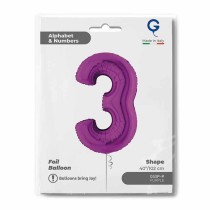 Palloncino in Foil 40" Numero 3 Viola "Purple" Numeri 40" Viola "Purple"
