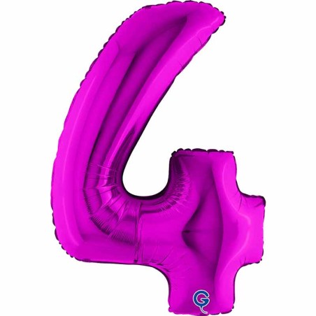 Palloncino in Foil 40" Numero 4 Viola "Purple" Numeri 40" Viola "Purple"