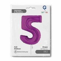 Palloncino in Foil 40" Numero 5 Viola "Purple" Numeri 40" Viola "Purple"