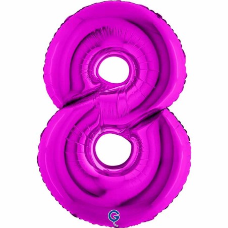 Palloncino in Foil 40" Numero 8 Viola "Purple" Numeri 40" Viola "Purple"