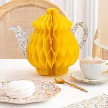 Decorazione di Carta a Nido d'Ape Teiera Gialla 20cm Decorazioni Nido d'Ape