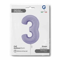 Palloncino in Foil 40" Numero 3 Lilla "Satin Lilac" Numeri 40" Lilla "Satin Lilac"