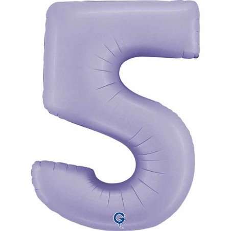 Palloncino in Foil 40" Numero 5 Lilla "Satin Lilac" Numeri 40" Lilla "Satin Lilac"
