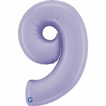Palloncino in Foil 40" Numero 9 Lilla "Satin Lilac" Numeri 40" Lilla "Satin Lilac"